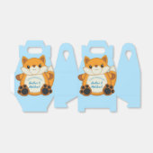 Fox Baby Shower Blue Geschenkschachtel (Ungefaltet)