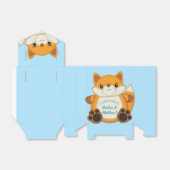 Fox Baby Shower Blue Geschenkschachtel (Ungefaltet)