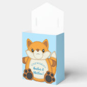 Fox Baby Shower Blue Geschenkschachtel (Geöffnet)