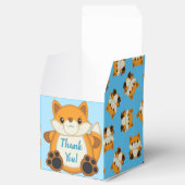 Fox Baby Shower Blue Geschenkschachtel (Geöffnet)
