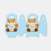 Fox Baby Shower Blue Geschenkschachtel (Ungefaltet)