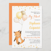 Fox Baby Shower by Mail Einladung (Vorne/Hinten)
