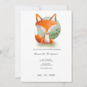 Fox Baby Shower Einladung (Vorderseite)