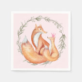 Fox Baby Shower Napkins Serviette (Vorderseite)