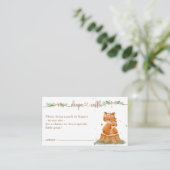 Fox Baby Shower New Mommy Diaper Raffle Begleitkarte (Stehend Vorderseite)