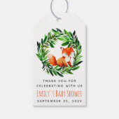 Fox Baby Shower Niedlich Woodland Aquarell Geschenkanhänger (Vorderseite)
