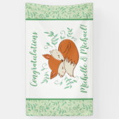 Fox Baby Shower Woodland Tiere Banner (Vertikal)