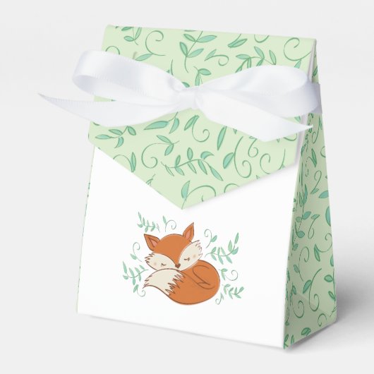 Fox Baby Shower Woodland Tiere Geschenkschachtel (Vorderseite)