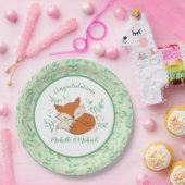 Fox Baby Shower Woodland Tiere Pappteller (Party)