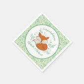 Fox Baby Shower Woodland Tiere Serviette (Ecke)