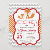 Fox-Babyparty-Einladung Einladung (Vorne/Hinten)