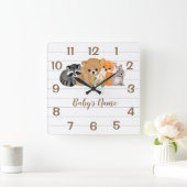 Fox Bear Raccoon Bunny Kinderzimmer Decke Wand Uhr (Zuhause)