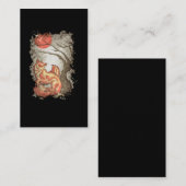 Fox Beautiful Animal Tree Moon Nature Lover Visitenkarte (Vorne/Hinten)