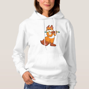 Fox bei Musik mit Flute.PNG Hoodie