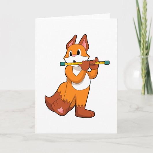 Fox bei Musik mit Flute.PNG Karte (Vorderseite)
