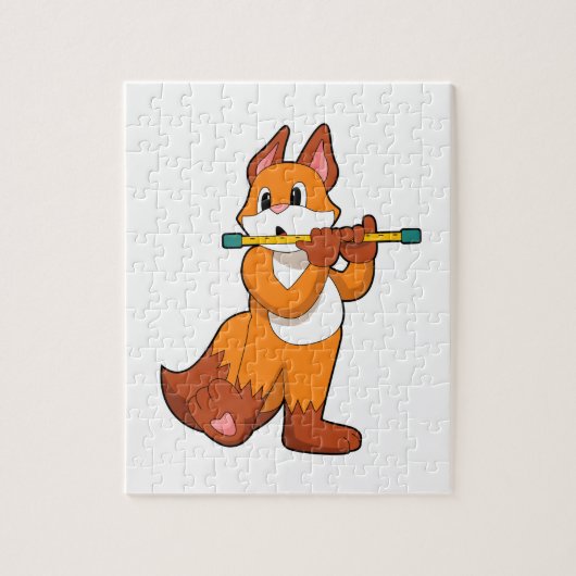 Fox bei Musik mit Flute.PNG Puzzle (Vertikal)