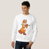 Fox bei Musik mit Flute.PNG Sweatshirt (Vorne ganz)