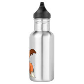 Fox bei Musik mit Headphone Edelstahlflasche (Rechts)
