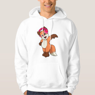 Fox bei Musik mit Headphone Hoodie