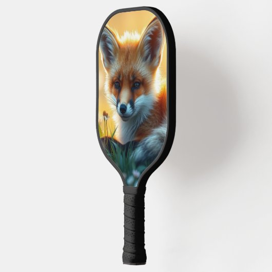 Fox bei Sonnenuntergang Pickleball Schläger (Links)