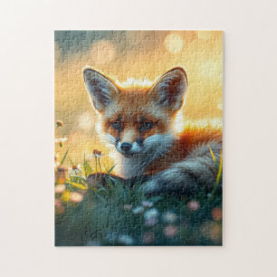 Fox bei Sonnenuntergang Puzzle