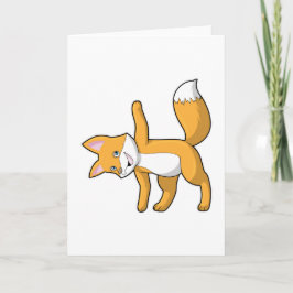 Fox bei Yoga Stretching Karte