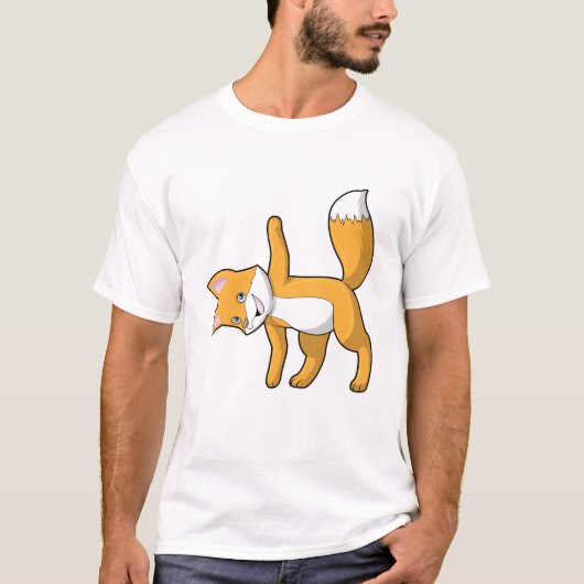 Fox bei Yoga Stretching T-Shirt (Vorderseite)