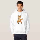 Fox bei Yoga-Stretching-Übung Hoodie (Vorne ganz)