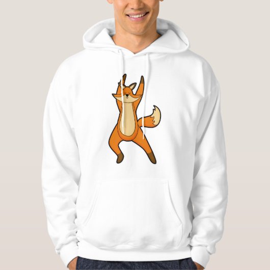 Fox bei Yoga-Stretching-Übung Hoodie (Vorderseite)