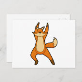 Fox bei Yoga-Stretching-Übung Postkarte (Vorne/Hinten)