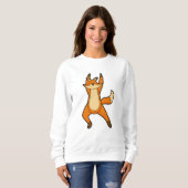 Fox bei Yoga-Stretching-Übung Sweatshirt (Vorne ganz)