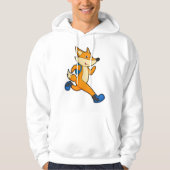 Fox beim Ausführen mit Backpack Hoodie (Vorderseite)