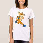 Fox beim Ausführen mit Backpack T-Shirt (Vorderseite)
