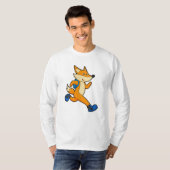 Fox beim Ausführen mit Backpack T-Shirt (Vorne ganz)