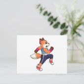 Fox beim Laufen Postkarte (Stehend Vorderseite)