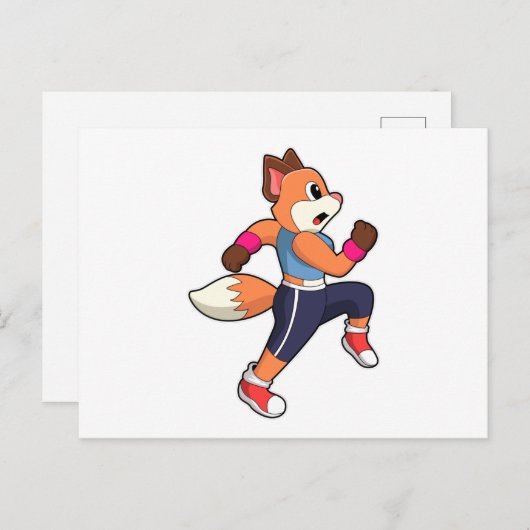 Fox beim Laufen Postkarte (Vorne/Hinten)