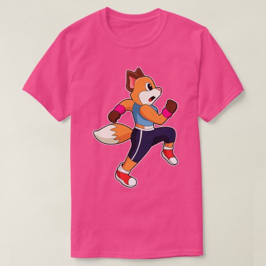 Fox beim Laufen T-Shirt (Design vorne)
