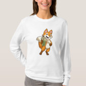 Fox beim Trinken mit Bubble Tea T-Shirt (Vorderseite)