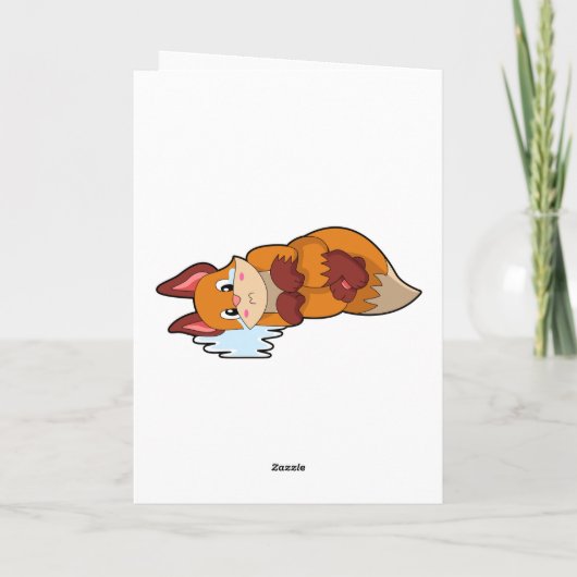Fox beim Weinen Karte (Rückseite)