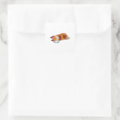 Fox beim Weinen Quadratischer Aufkleber (Tasche)