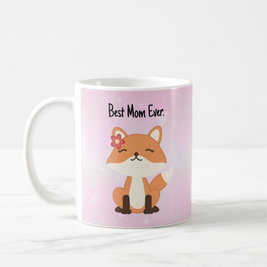 Fox Best Mama je Coffee Tasse Geschenk (Links)