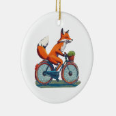 Fox Bicycle Keramik Ornament (Rechts)