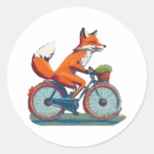 Fox Bicycle Runder Aufkleber