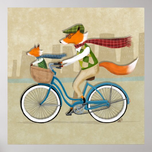 Fox Bike Ride Poster (Vorne)