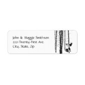 Fox Birch Tree Forest Animal Silhouette Art (Vorne)