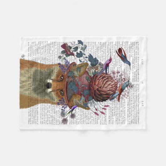 Fox Birdkeeper mit Artichoke Fleecedecke (Vorderseite (Horizontal))
