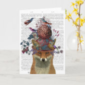 Fox Birdkeeper mit Artichoke Karte (Gelbe Blume)