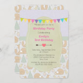 Fox, Birnen und Bäume Whimsical Birthday Einladung (Vorne/Hinten)