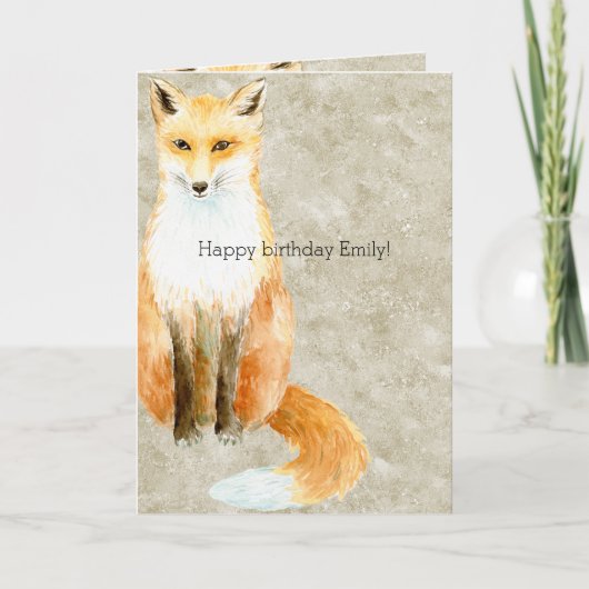 Fox Birthday Karte (Vorderseite)