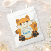 Fox Birthday Party Blue Geschenktütchen (Ausgeschnitten)